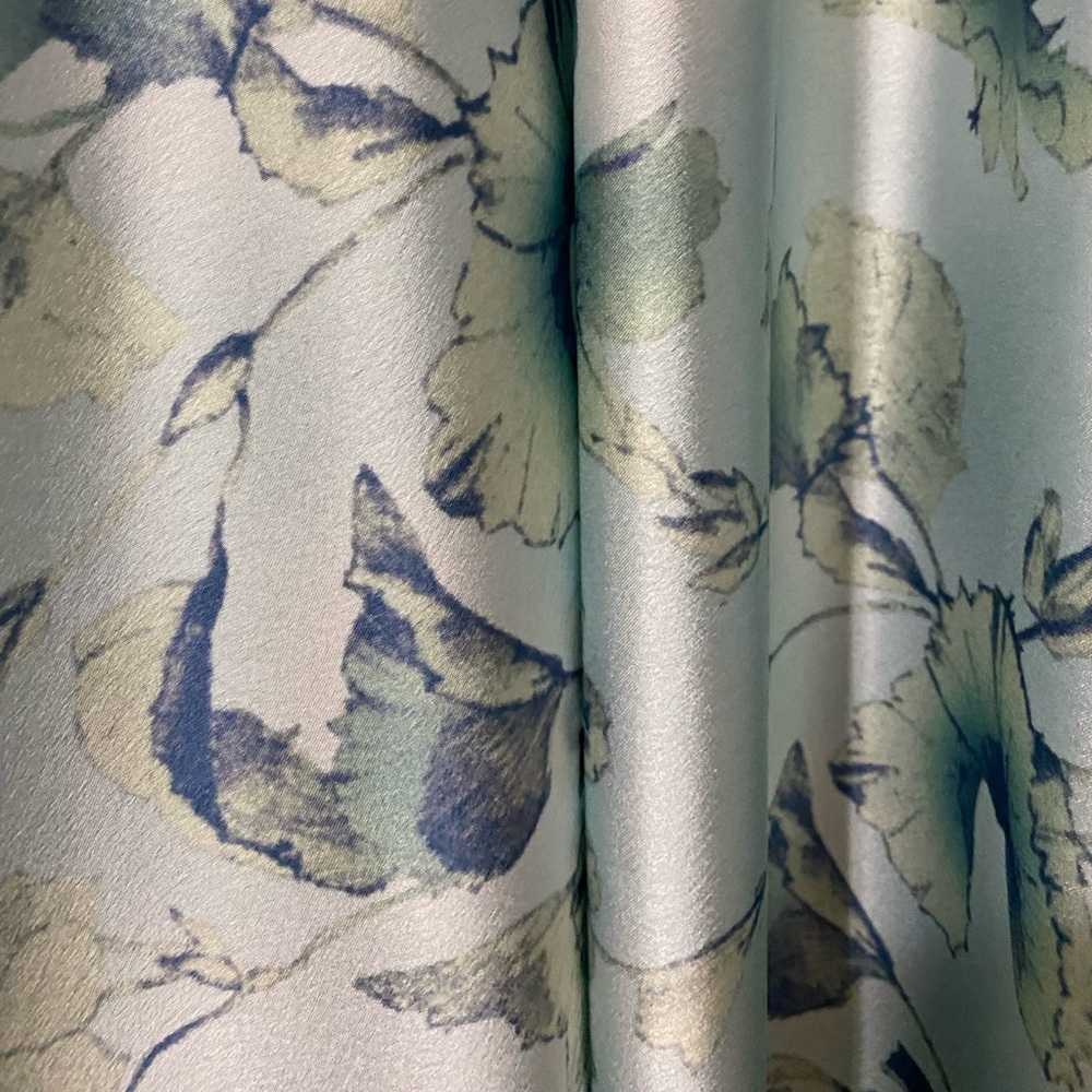 Vince dress, formal, tea length, blue and green floral - Picture 3 of 6